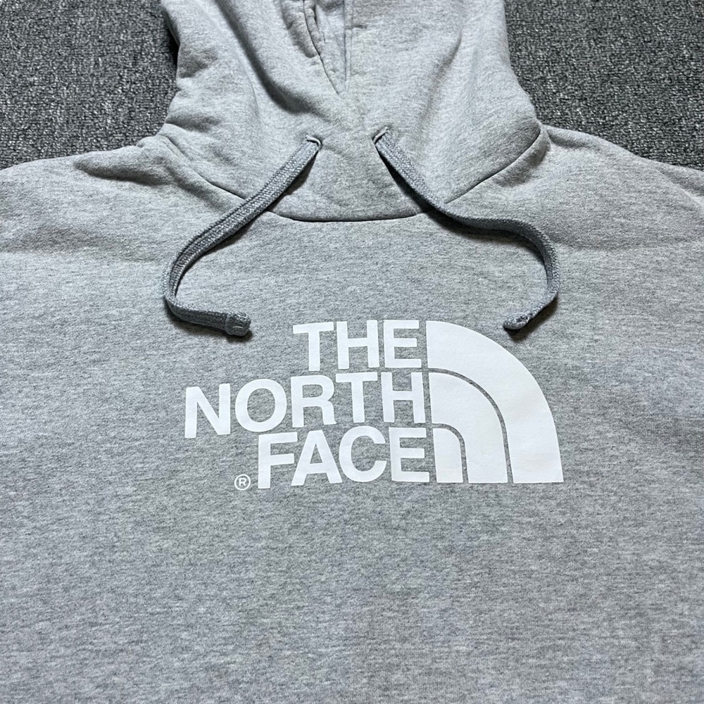 The North Face Hoodie XL Gray Pullover Logo Graphic Fleece Sweatshirt Mens - Picture 9 of 9